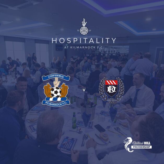 Event image Kilmarnock vs Dundee Hospitality - Saturday 11th April, 3pm
