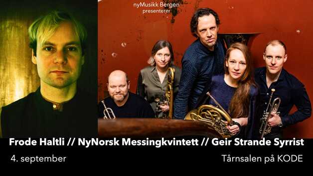 Event image Fuglen Fenghuang | Frode Haltli // NyNorsk Messingkvintett // Geir Strande Syrrist @Tårnsalen på KODE