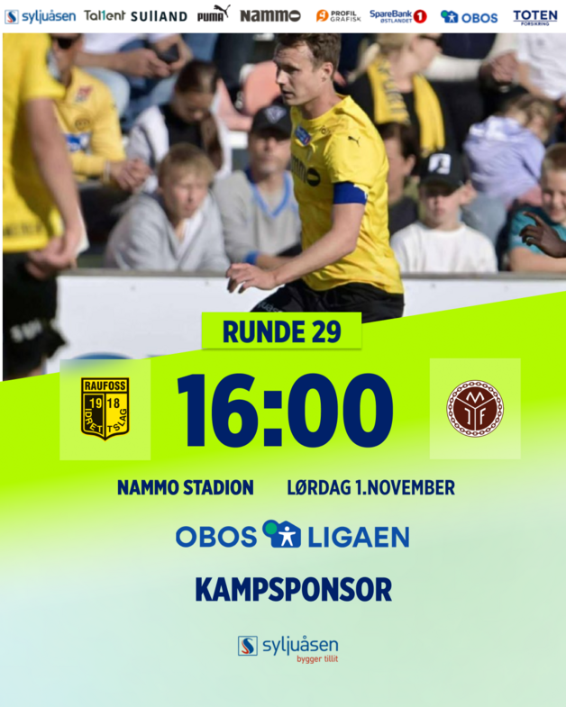 Event image Raufoss - Mjøndalen Obos-ligaen