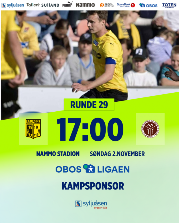 Event image Raufoss - Mjøndalen Obos-ligaen