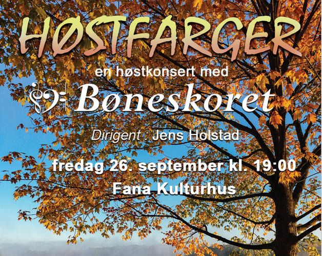 Event image Høstfarger -  En høstkonsert med Bøneskoret.