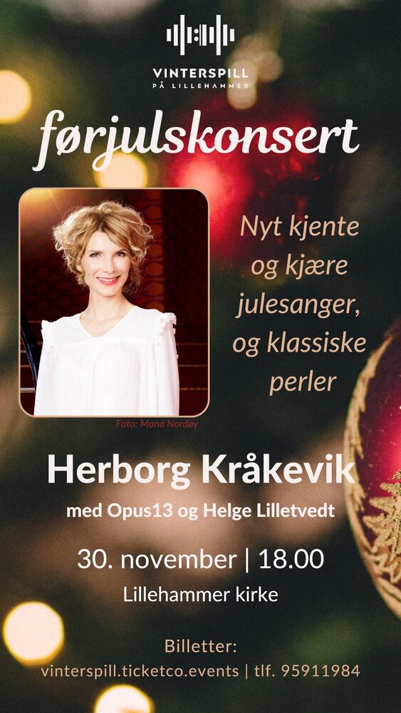 Event image Førjulskonsert med Herborg Kråkevik og Opus13