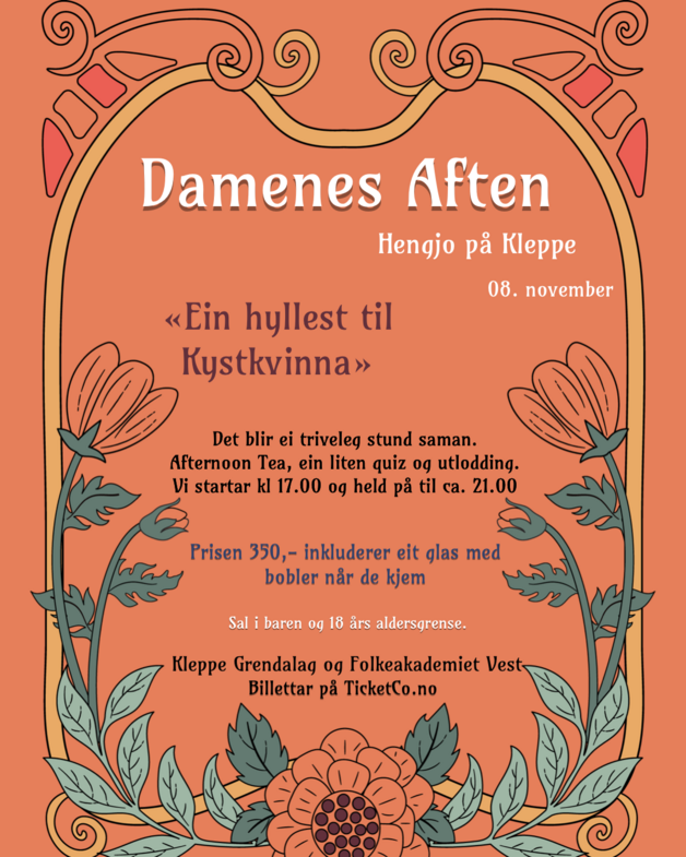 Event image Damenes Aften - i Hengjo på Kleppe
