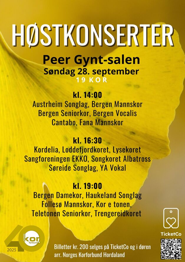 Event image Høstkonserter i Peer Gynt-salen
