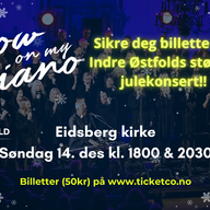 Event image Snow on my piano - Indre Østfolds største julekonsert søndag 14. desember kl. 2030