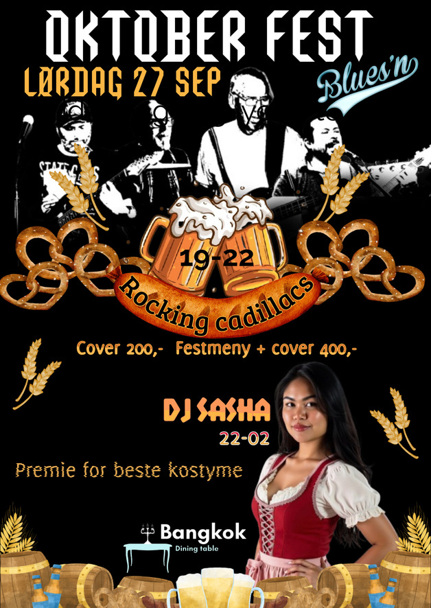 Event image Oktoberfest 27 sep. på Blues`n