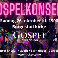 Event image Gospelkonsert med Gospel Explosion Skien, Leif Ingvald Skaug og fullt band i Borgestad kirke