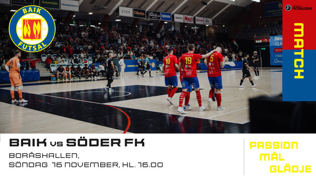 Event image BAIK Futsal - Söder FK i Svenska Futsalligan