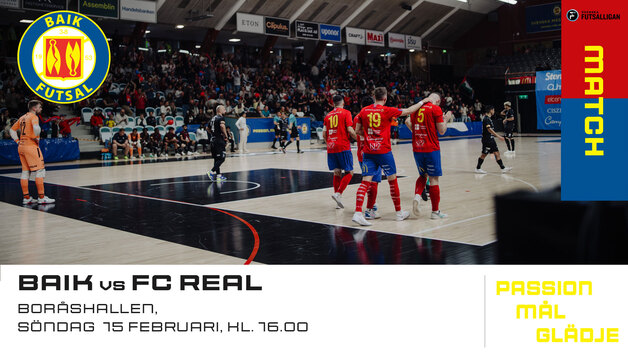 Event image BAIK Futsal - FC Real Internacional i Svenska Futsalligan