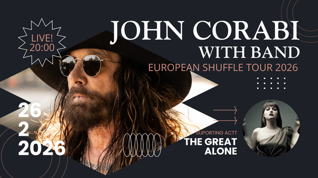 Event image JOHN CORABI med band + Support: The Great Alone (US)
