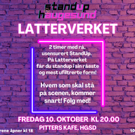Event image Latterverket på Pitters 10.10.25