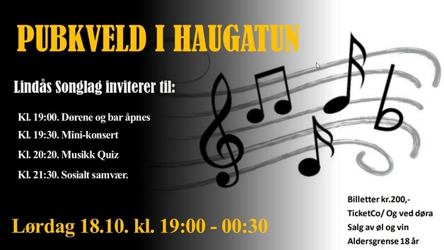 Event image PUBKVELD I HAUGATUN