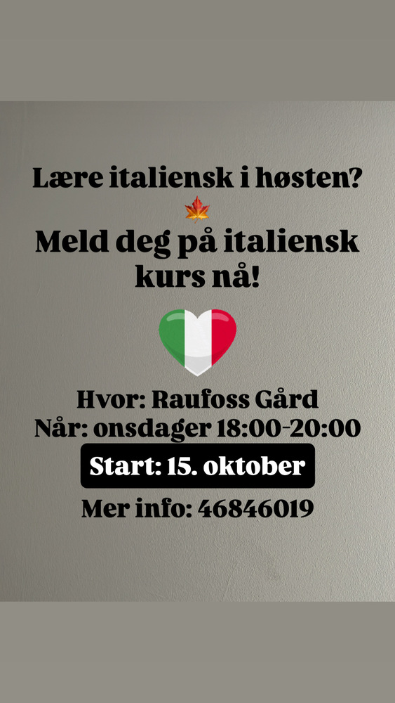 Event image Italiensk kurs - Høst 2025