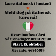 Event image Italiensk kurs - Høst 2025