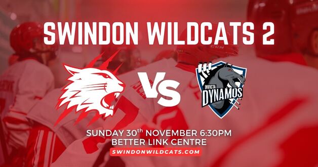 Event image NIHL 1 TICKETS - Swindon Wildcats v Invicta Dynamos - Sunday 30th November 2025 - F/O 18:30