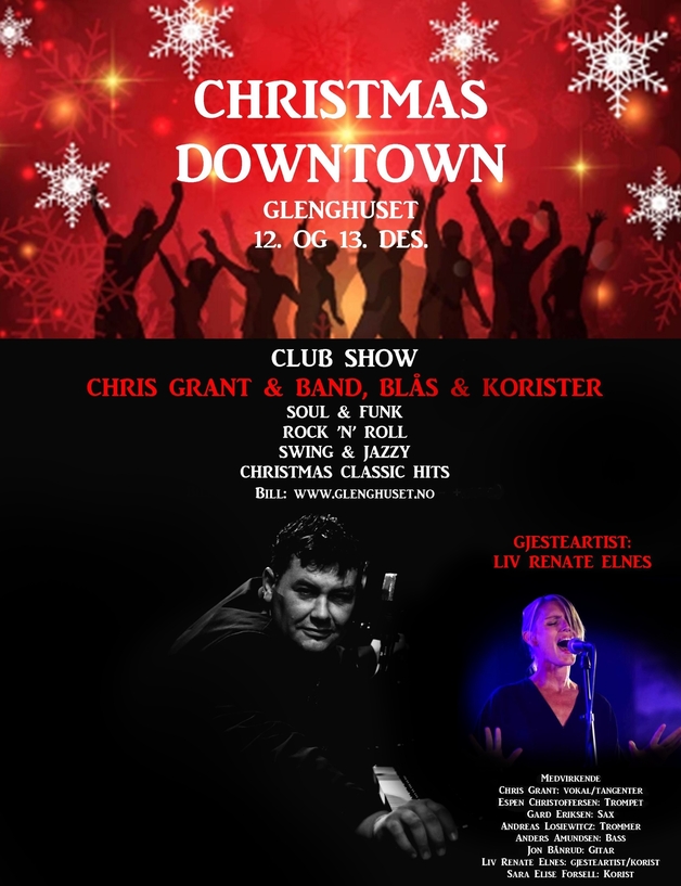 Event image CHRISTMAS DOWNTOWN - CHRIS GRANT&BAND, BLÅS&KORISTER