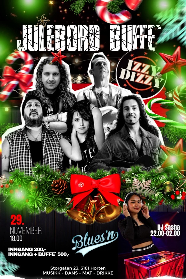 Event image Julebord buffe` med THE IZZY DIZZY BAND