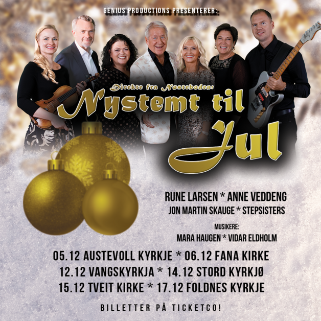 Event image Rune Larsen: Nystemt til Jul - Stord Kyrkje - 14.12