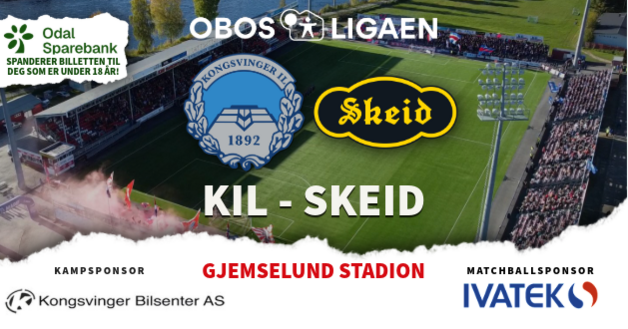 Event image KONGSVINGER - SKEID | OBOS-LIGAEN 2025