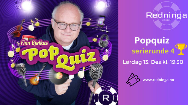 Event image Pop Quiz med Finn Bjelke - Serierunde 4 (Finale)