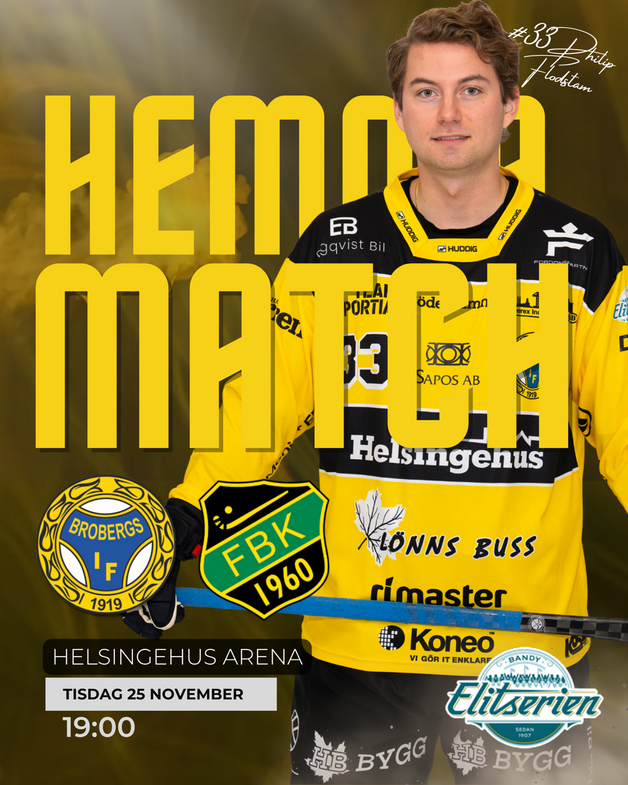 Event image Broberg/Söderhamn - Frillesås BK 251125/Elitserien Bandy