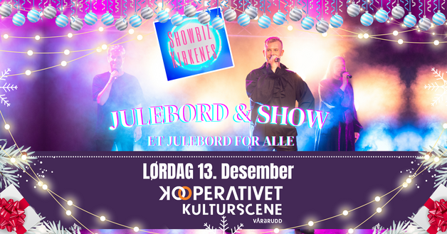 Event image Vadsø Næringsforening - Julebord 2025 Lørdag 13.12 - Dinnershow og julebord for alle 