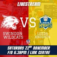 Event image LIVE STREAM - Swindon Wildcats v Leeds Knights F/0 18:30
