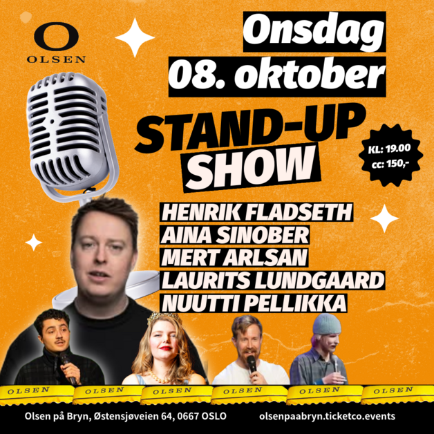 Event image Stand Up på Olsen 8 oktober