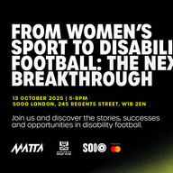 Event image From Women’s Sport to Disability Football: The Next Breakthrough
