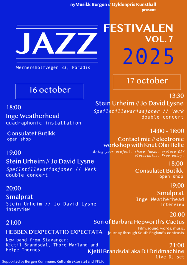 Event image JAZZFESTIVALEN // Vol. 7 // DAY 1