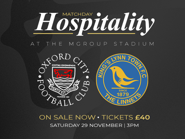 Event image Matchday Hospitality | Oxford City vs King's Lynn Town