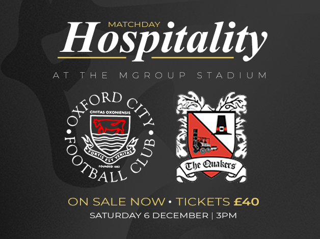 Event image Matchday Hospitality | Oxford City vs Darlington