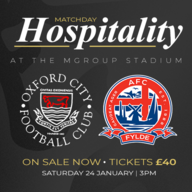 Event image Matchday Hospitality | Oxford City vs AFC Fylde