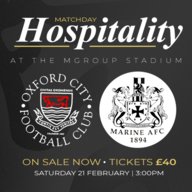 Event image Matchday Hospitality | Oxford City vs Marine