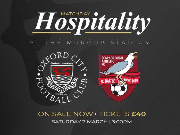 Event image Matchday Hospitality | Oxford City vs Scarborough Athletic