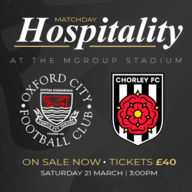 Event image Matchday Hospitality | Oxford City vs Chorley