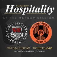 Event image Matchday Hospitality | Oxford City vs Peterborough Sports