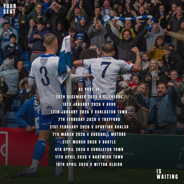 Event image Bury FC Half Season Ticket 25-26 (Unreserved Seating)