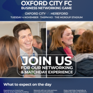 Event image Oxford City FC Networking Matchday: Oxford City vs Hereford