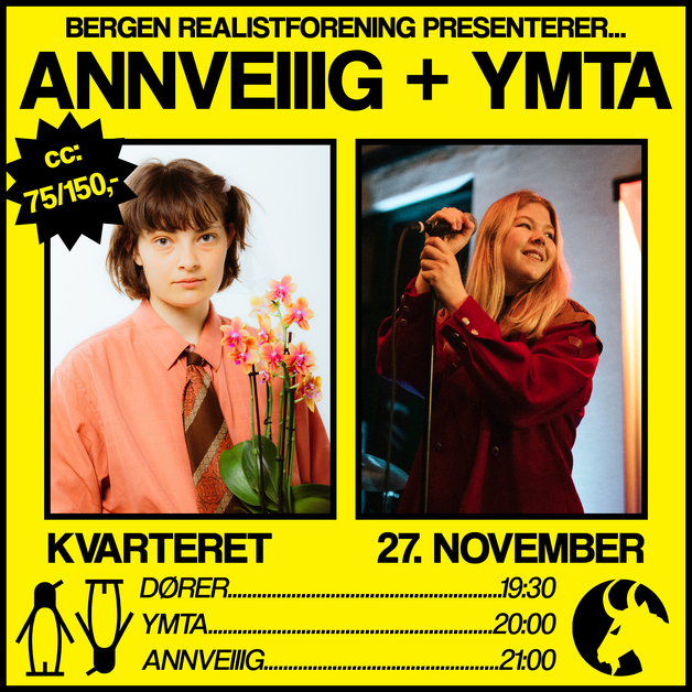Event image Annveiiig og Ymta // Bergen Realistforening // Kvarteret