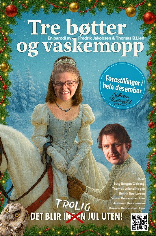 Event image Premiere - Tre bøtter og vaskemopp - juleklassikeren du trodde du var ferdig med!