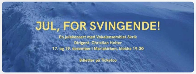 Event image Jul, for svingende!-Vokalensemblet Skrik