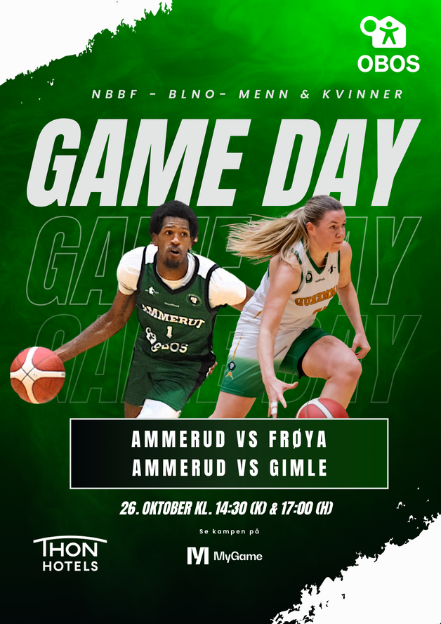 Event image BLNO Dobbeltkamp Ammerud mot Frøya (K) kl 14:30 Ammerud mot Gimle (M) kl 17:00