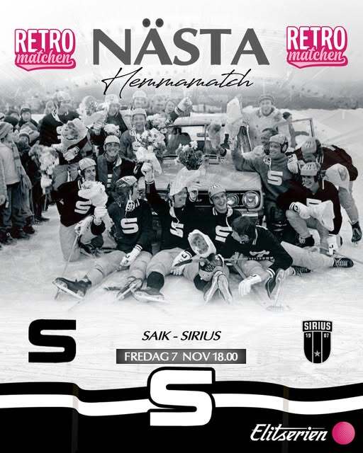 Event image Herr: Retromatchen Sandviken - IK Sirius Elitserien 2025/2026