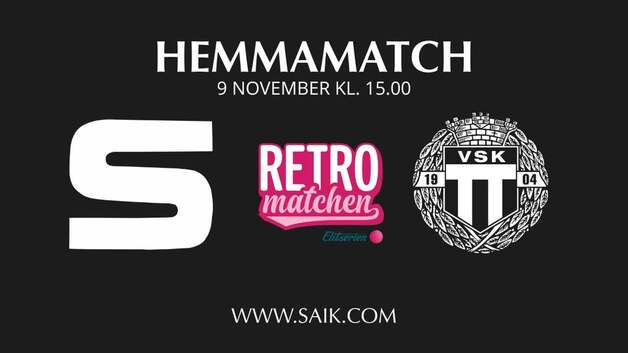 Event image Dam: Retromatchen Sandviken - Västerås SK I Elitserien 2025/2026