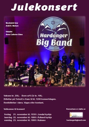 Event image Julekonsert Jondal kyrkje Hardanger Big Band