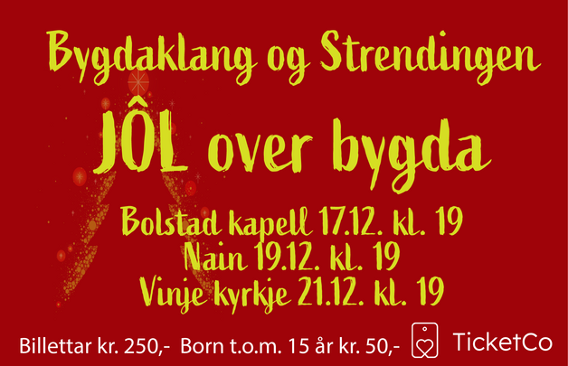 Event image Jol over bygda - Vinje kyrkje