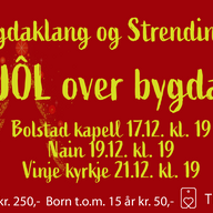 Event image Jol over bygda - Vinje kyrkje