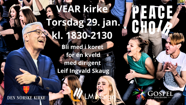Event image Bli med i Tønsbergs første PEACE CHOIR! Én kveld med kor for alle som har lyst.
