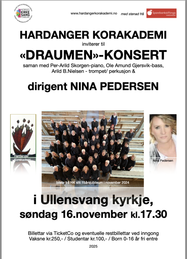 Event image DRAUMEN-KONSERT med Hardanger KorAkademi